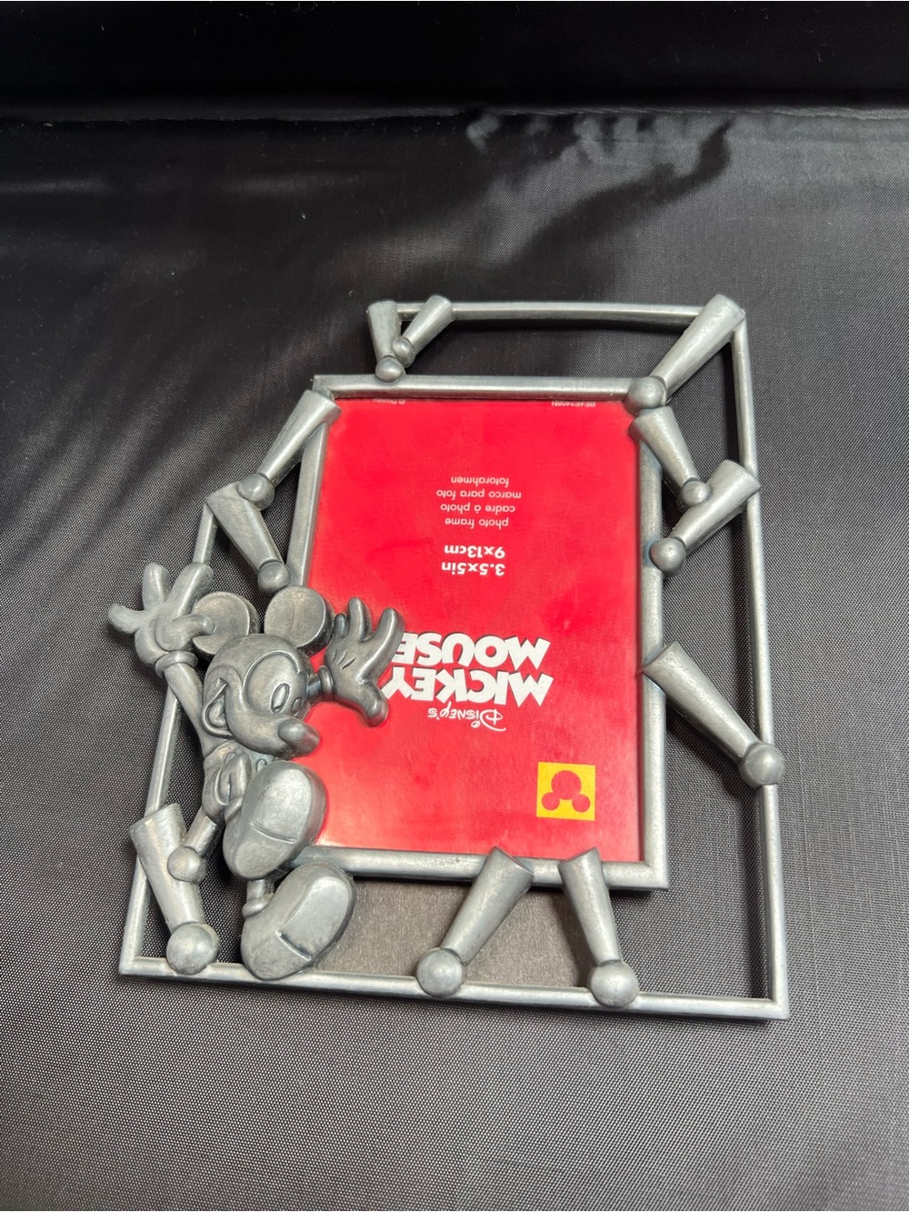Disney Mickey Mouse 3D Pewter-Tone Metal Photo Frame (3.5” x 5”)